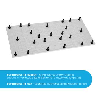 Душевой поддон 90*200*2,6 RGW TKS-209W Белый/Прямоуг Ø 90 мм  — фото 4, Стеклопластиковые душевые поддоны