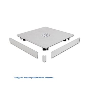 Экран для поддона INRAIN IN-01 100х100 (квадрат) (Белый) — фото 2, Экраны для поддонов