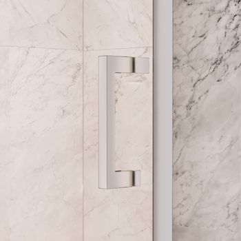 Душевая дверь INRAIN VIN-008 /  90-100х195 / Хром / Прозрачное / 6 мм — фото 3, Распашные душевые двери