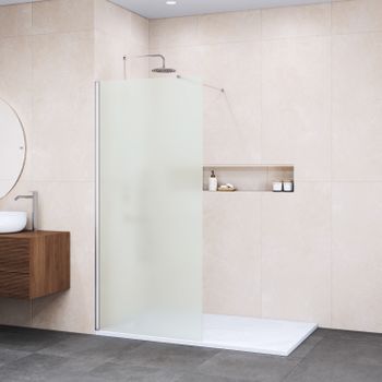 Душевая перегородка 130*195 RGW WA-010 хром/Матовое/8 мм — фото 1, Душевые перегородки