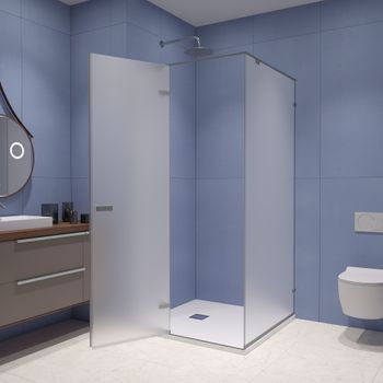 Душевой уголок 100*100*200 RGW SV-030-Gr Квадрат/Серый/Матовое/8 мм (2 уп.) — фото 2, Квадратные душевые уголки