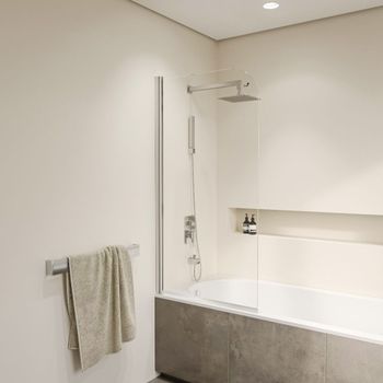 Шторка на ванну  70*150 RGW SC-109 Хром/Прозрачное/6 мм — фото 2, Шторки для ванной распашные