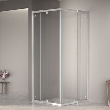 Душевой уголок  90-100*90-100*195 RGW PA-38 Квадрат/Хром/Прозрачное/6 мм — фото 2, Квадратные душевые уголки