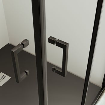 Душевой уголок INRAIN VIN-040 /  80х120х195 / Прямоуг. / Чёрный / Прозрачное / 6 мм — фото 3, Прямоугольные душевые уголки