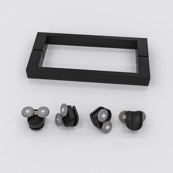 Душевая дверь 120*185 RGW CL-14-B Чёрный/Прозрачное/5 мм — фото 7, Раздвижные душевые двери