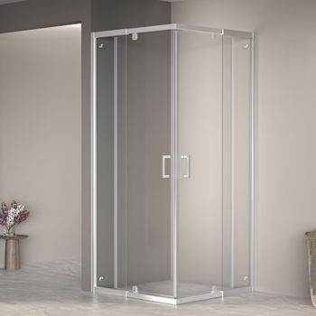 Душевой уголок  90-100*90-100*195 RGW PA-038 Квадрат/Хром/Прозрачное/6 мм (2 уп. Easy) — фото 2, Квадратные душевые уголки