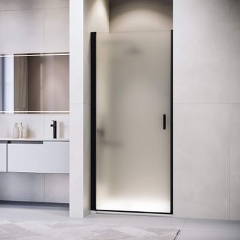 Душевая дверь  70*195 RGW LE-003-B Чёрный/Матовое/6 мм — фото 1, Распашные душевые двери