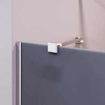 Шторка на ванну 80*150 RGW SC-150 Хром/Тонированное(серое)/6 мм (Easy) — фото 2, Неподвижные шторки для ванной