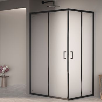 Душевой уголок  80*120*195 RGW PA-040-B Прямоуг./Чёрный/Матовое/6 мм (Easy) — фото 1, Прямоугольные душевые уголки