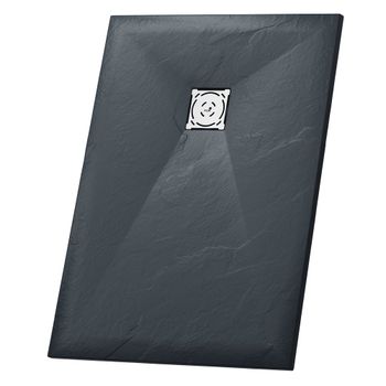 Душевой поддон  80*160*2,5 RGW ST-0168G Графит/Прямоуг Ø 90 мм Каменный — фото 1, Душевые поддоны из искусственного камня