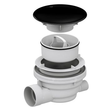 Сифон QYD-01 черный* Ø 90 мм — фото 2, Сифоны для поддонов