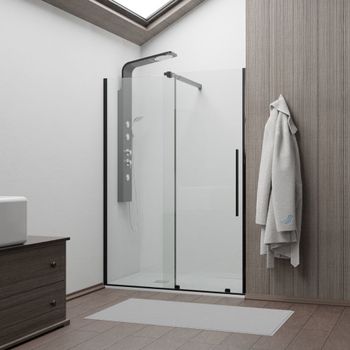 Душевая дверь 100*195 RGW TO-18 B Чёрный/Прозрачное/6 мм — фото 2, Раздвижные душевые двери