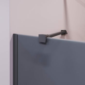 Шторка на ванну 80*150 RGW SC-150-B Чёрный/Тонированное(серое)/6 мм (Easy) — фото 2, Неподвижные шторки для ванной