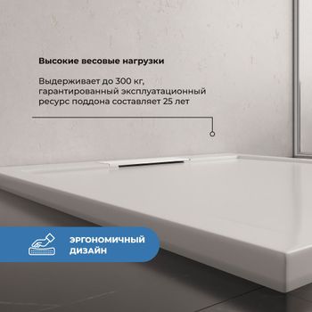 Душевой поддон IN L-9090 Белый квадрат 90*90 — фото 4, Душевые поддоны из искусственного камня