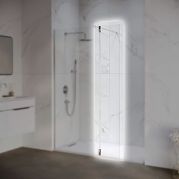 Боковая панель  30*195 RGW Z-070 Хром/Прозрачное/6 мм (Easy) — фото 1, Боковые стенки