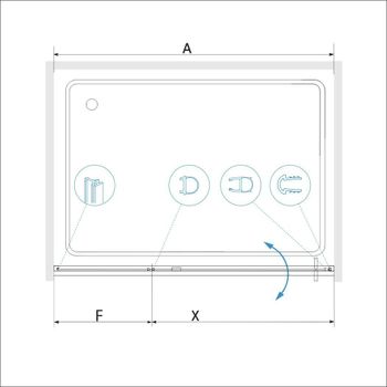 Душевая дверь 100*200 RGW SV-03 Хром/Прозрачное/6 мм — фото 4, Распашные душевые двери
