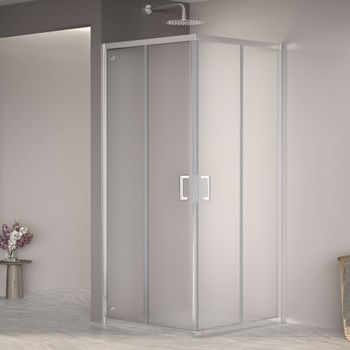 Душевой уголок  80* 80*195 RGW PA-030 Квадрат/Хром/Матовое/6 мм (Easy) — фото 2, Квадратные душевые уголки