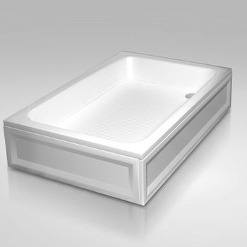 Душевой поддон  90*120*15 h27 RGW B/CL-S /Прямоуг Ø 60 мм  (FW5-5) — фото 2, Акриловые душевые поддоны