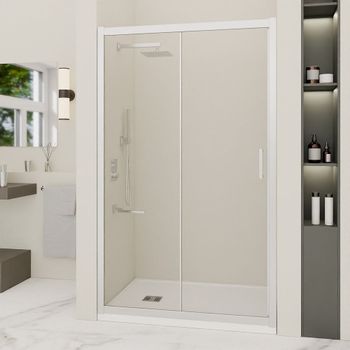 Душевая дверь INRAIN VIN-016 / 120х195 / Хром / Матовое / 6 мм — фото 1, Раздвижные душевые двери