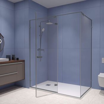 Душевой уголок 150*100*200 RGW SV-040-Gr Прямоуг./Серый/Прозрачное/8 мм (2 уп.) — фото 2, Прямоугольные душевые уголки