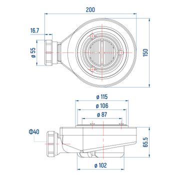 Сифон INRAIN IN-16 к поддону — фото 4, Сифоны для поддонов