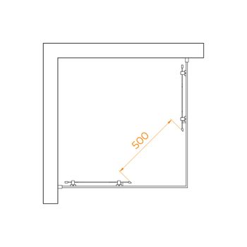 Душевой уголок  90* 90*195 RGW PA-030-B Квадрат/Чёрный/Прозрачное/6 мм (Easy) — фото 4, Квадратные душевые уголки