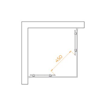 Душевой уголок  80* 80*195 RGW PA-030-B Квадрат/Чёрный/Прозрачное/6 мм (Easy) — фото 4, Квадратные душевые уголки