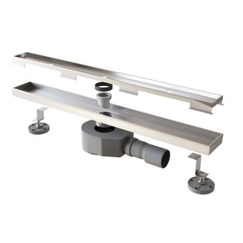 Душевой трап RGW SDR-08-80 прямой 800 хром Ø 50 мм сифон + ножки, под плитку — фото 4, Трапы для душа