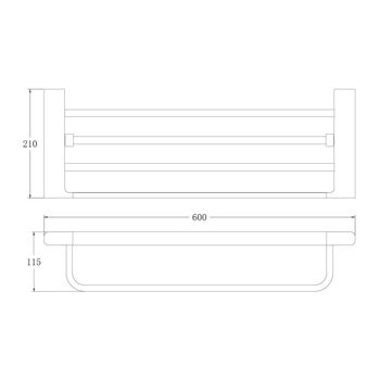 Полка для полотенец BELZ B91024, белый — фото 2, Полки для полотенец