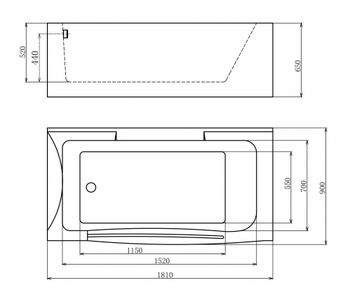 Товар: Акриловая ванна Gemy G9055 K L - фото 2 Акриловая ванна Gemy G9055 K L — фото 2, Акриловые ванны