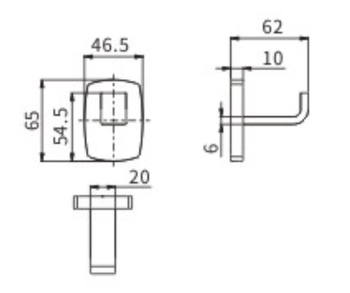 Крючок CeramaLux 12601 — фото 2, Крючки для полотенец