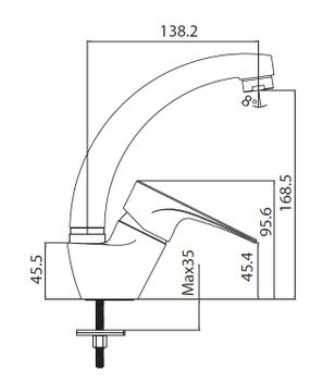 CREAVIT Cмеситель для кухни VEGA VG1508 — фото 2, Смесители для кухни