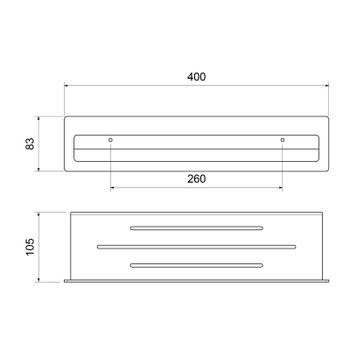 Полка Timo Luiro 18580/18 черное золото — фото 2, Полки для ванной и душа