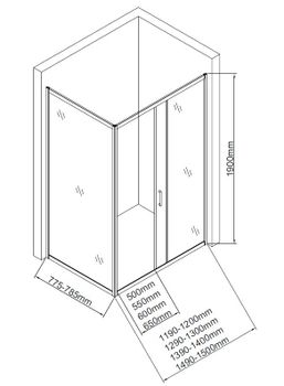 Боковая стенка Aquanet SP-0800A 80, прозрачное стекло — фото 5, Душевые кабины и ограждения