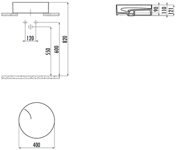 CREAVIT Раковина мебельная накладная RB141-00CB42E-0000 — фото 2, Раковины накладные