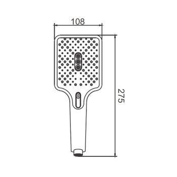 Душевая лейка BELZ BS02-5, брашированное золото — фото 1, Лейки для душа