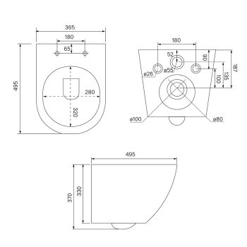 Комплект 3в1: подвесной унитаз, инсталляция и клавиша смыва IDDIS (BASBQ02i73) — фото 3, Комплекты унитаз + инсталляция