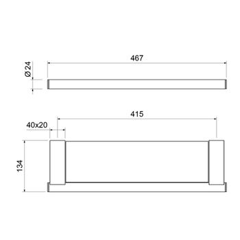 Полка в ванную стеклянная Timo Luiro 18572/18 черное золото — фото 2, Полки для ванной и душа