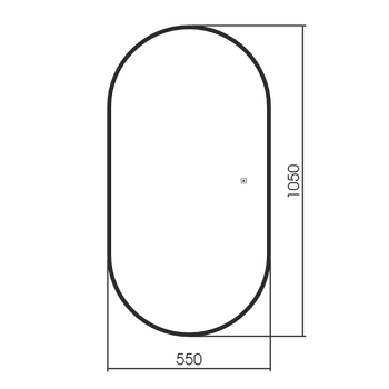AQM9109B 550x1050 Зеркало с подсветкой и подогревом, универсальный монтаж — фото 4, Зеркала в ванную комнату