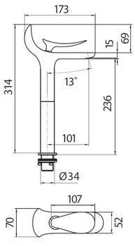 CREAVIT Cмеситель для раковины FOGLIA FG6501 — фото 2, Смесители для раковины