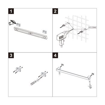 Полотенцедержатель SMOOTH LINE одинарный, черный 9782023 — фото 5, Полотенцедержатели