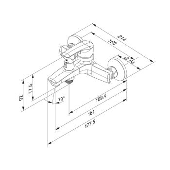 Товар: Смеситель для ванны IDDIS Ray черный (RAYBL02i02WA) - фото 3 Смеситель для ванны IDDIS Ray черный (RAYBL02i02WA) — фото 3, Смеситель для ванны