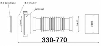 Товар: Гофрированное соединение Bettoserb для сифона 40-40/50мм 125384 - фото 3 Гофрированное соединение Bettoserb для сифона 40-40/50мм 125384 — фото 3, Сифоны для раковины