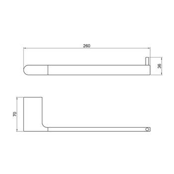 Полотенцедержатель Timo Luiro 18451/17 золото матовое — фото 2, Полотенцедержатели