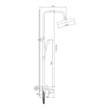 Душевая система BELZ B24713-8, белый — фото 1, Душевые системы