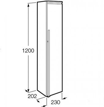 ANETO Шкаф-колонна 23, правая, белый глянец, ROCA 7857467806 — фото 8, Мебель для ванной