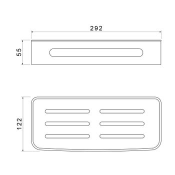 Полка Timo Luiro 18578/18 черное золото — фото 2, Полки для ванной и душа