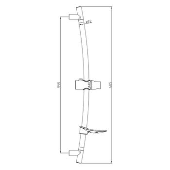 Душевая стойка 685 мм с круглой мыльницей, хром. LEMARK LM8064C — фото 2, Душевые стойки