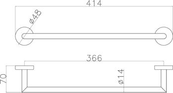 Держатель для полотенец Allen Brau Priority 6.31A11-31 черный матовый — фото 2, Полотенцедержатели