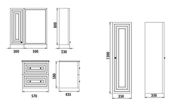 KAYRA Нижний модуль (выдвиж.ящики) KY0060.42.MBY + Раковина SU060-00CB00E-0000 KY0060.42.MBY + SU060-00CB00E-0000 — фото 2, Тумбы с раковиной